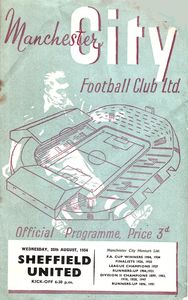Manchester City v Sheffield United 1954/55